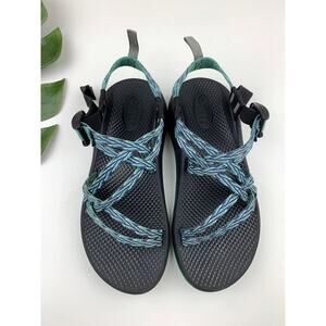 Chaco ZX/1 Ecotread Sports Sandals Blue Green Strappy Outdoors Youth Kids 5